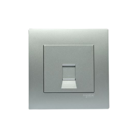 Schneider Electric Vivace 1 Gang Wall Plate FOR Keystone DATA JACK KB31RJK_AS - Aluminium Silver