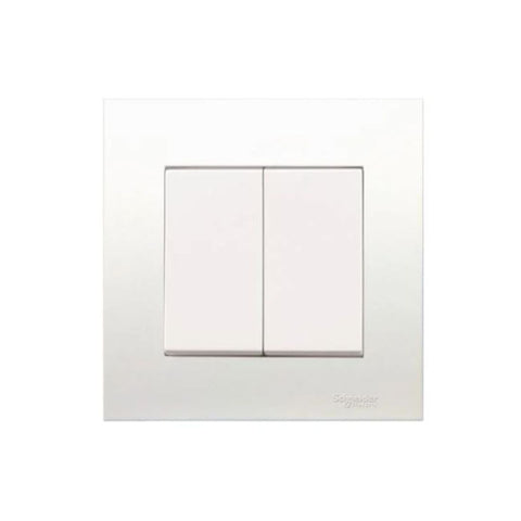 Schneider Electric Vivace KB32BP Bell Press Switch 10A 250V 2 Gang - White