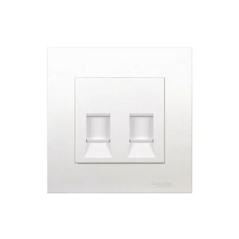 Schneider Electric Vivace 2 Gang Keystone Wallplate with Shutter KB32RJK