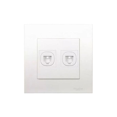 Schneider Electric 2 Gang Telephone Outlet with Shutter KB32TS_AS