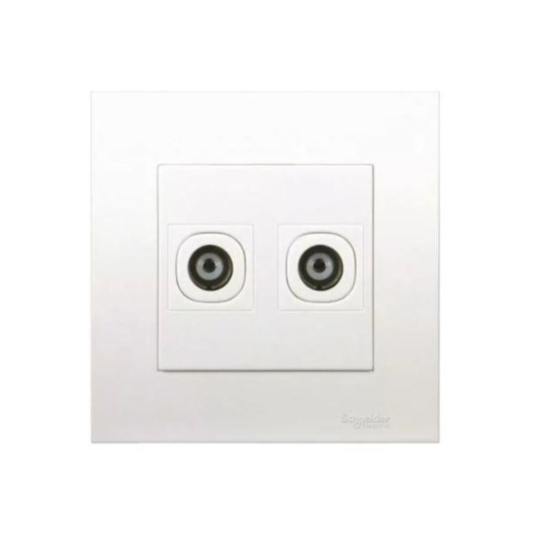 Schneider Electric 2 Gang TV Coaxial Outlet KB32TV White in Dubai, UAE