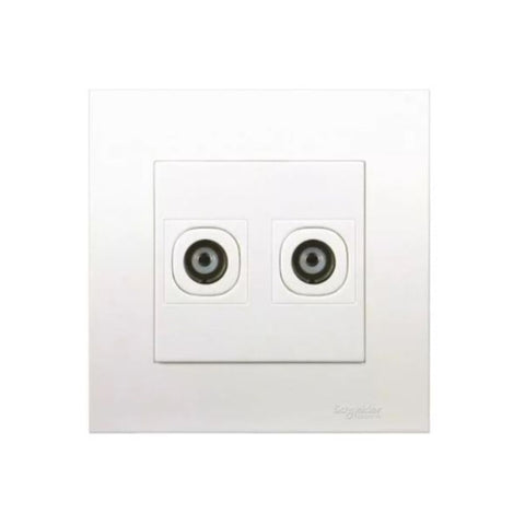 Schneider Electric Vivace 2 Gang TV Coaxial Outlet KB32TV - White