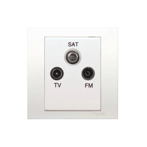 Schneider Electric Vivace TV/FM/SAT Socket Without Looping 1 Gang White KB33SMATV - White
