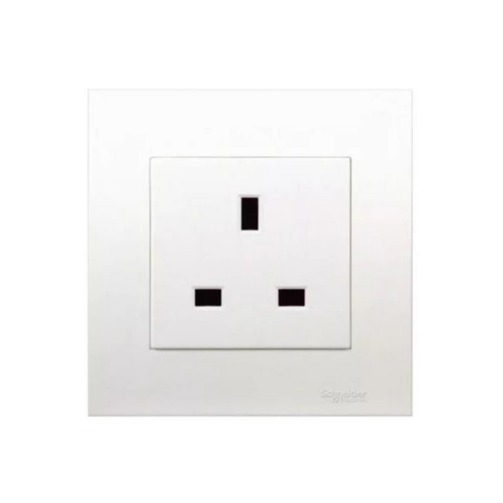 Schneider Electric Vivace 1 Gang Socket 13A 250V KB426 White in Dubai, UAE