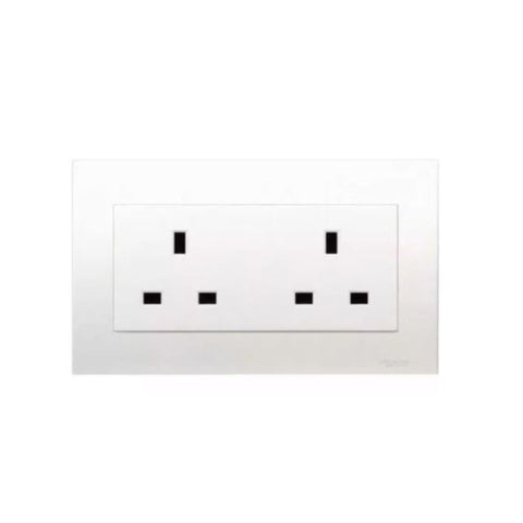Schneider Electric Vivace Socket 13A 250V 2 Gangs KBT426 - White