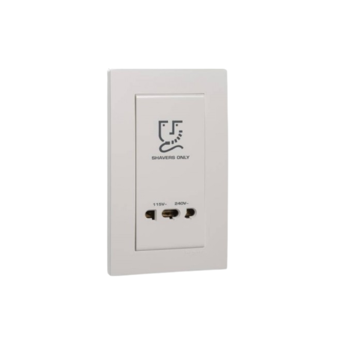 Schneider Electric Vivace Shaver Socket 115V/240V 2 Gangs IP21 KBT727V - White
