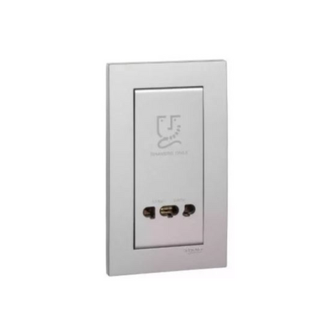 Schneider Electric Vivace Shaver Unit 115V/240V KBT727V_AS - Aluminium Silver