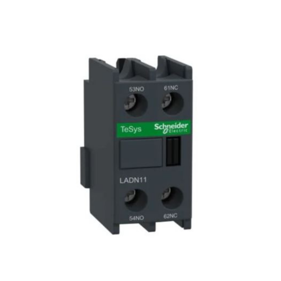 Schneider Electric TeSys D Auxiliary Contact Block 1NO + 1NC Front Mounting Screw Terminals LADN11 in Dubai, UAE