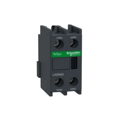 Schneider Electric TeSys D Auxiliary Contact Block 2NO Front Mounting Screw Clamp Terminals LADN20