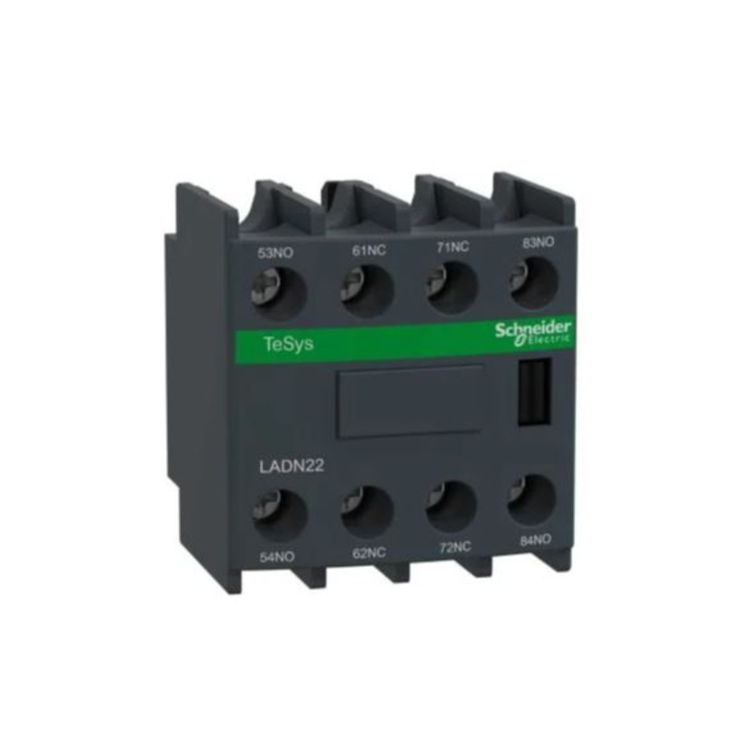 Schneider Electric TeSys D Auxiliary Contact Block 2NO + 2NC Front Mounting Screw Clamp Terminals LADN22