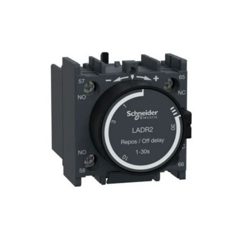 Schneider Electric TeSys D Time Delay Auxiliary Contact Block 1 NO + 1 NC Screw Clamp Terminals LADR2