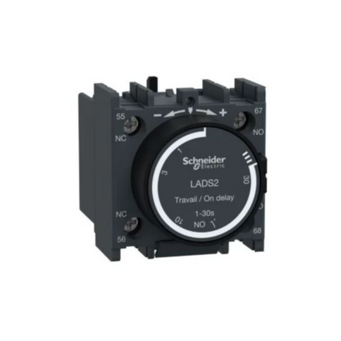 Schneider Electric TeSys D Time Delay Auxiliary Contact Block 1 NO + 1 NC Screw Clamp Terminals LADS2
