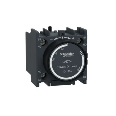 Schneider Electric TeSys D Time Delay Auxiliary Contact Block 1 NO + 1 NC Screw Clamp Terminals LADT4