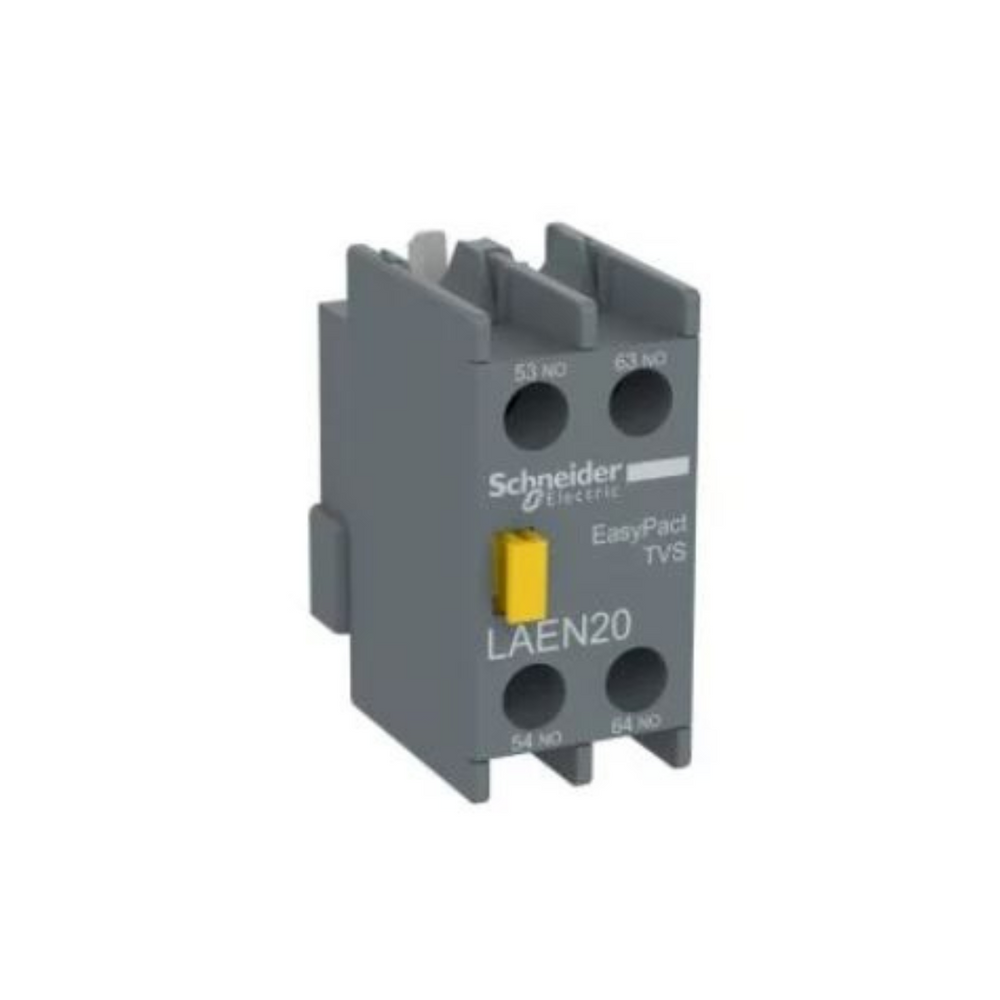 Schneider Electric EasyPact TVS Auxiliary Contact Block 2 NO Screw Clamps Terminals LAEN20 in Dubai, UAE