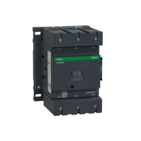 Schneider Electric TeSys Deca Contactor 3P(3NO) AC-3/AC-3e <=440V 115A 48V AC 50/60Hz Coil Screw Clamp Terminals LC1D115E7