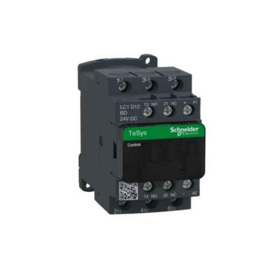 Schneider Electric TeSys D contactor 3P(3 NO) AC-3 <= 440 V 12 A 24 V DC Coil LC1D12BD in Dubai, UAE