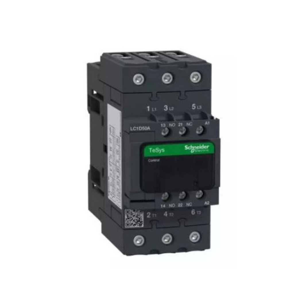 Schneider Electric TeSys D Contactor 3P(3 NO) AC-3 <= 440V 50A 24V AC 50/60Hz Coil LC1D50AB7 in Dubai, UAE