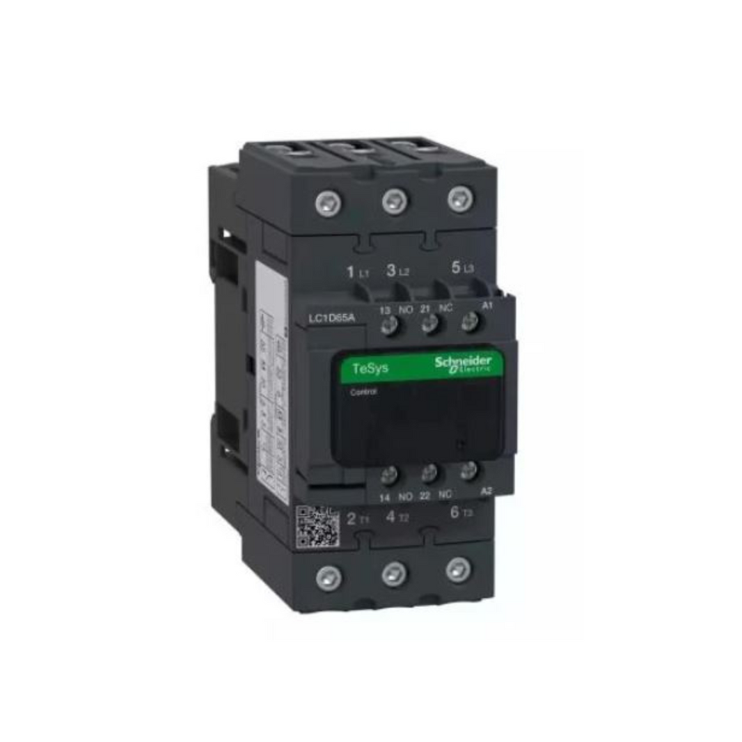 Schneider Electric TeSys D contactor 3P(3 NO) AC-3 <= 440V 65A 24V AC 50/60Hz Coil LC1D65AB7 in Dubai, UAE