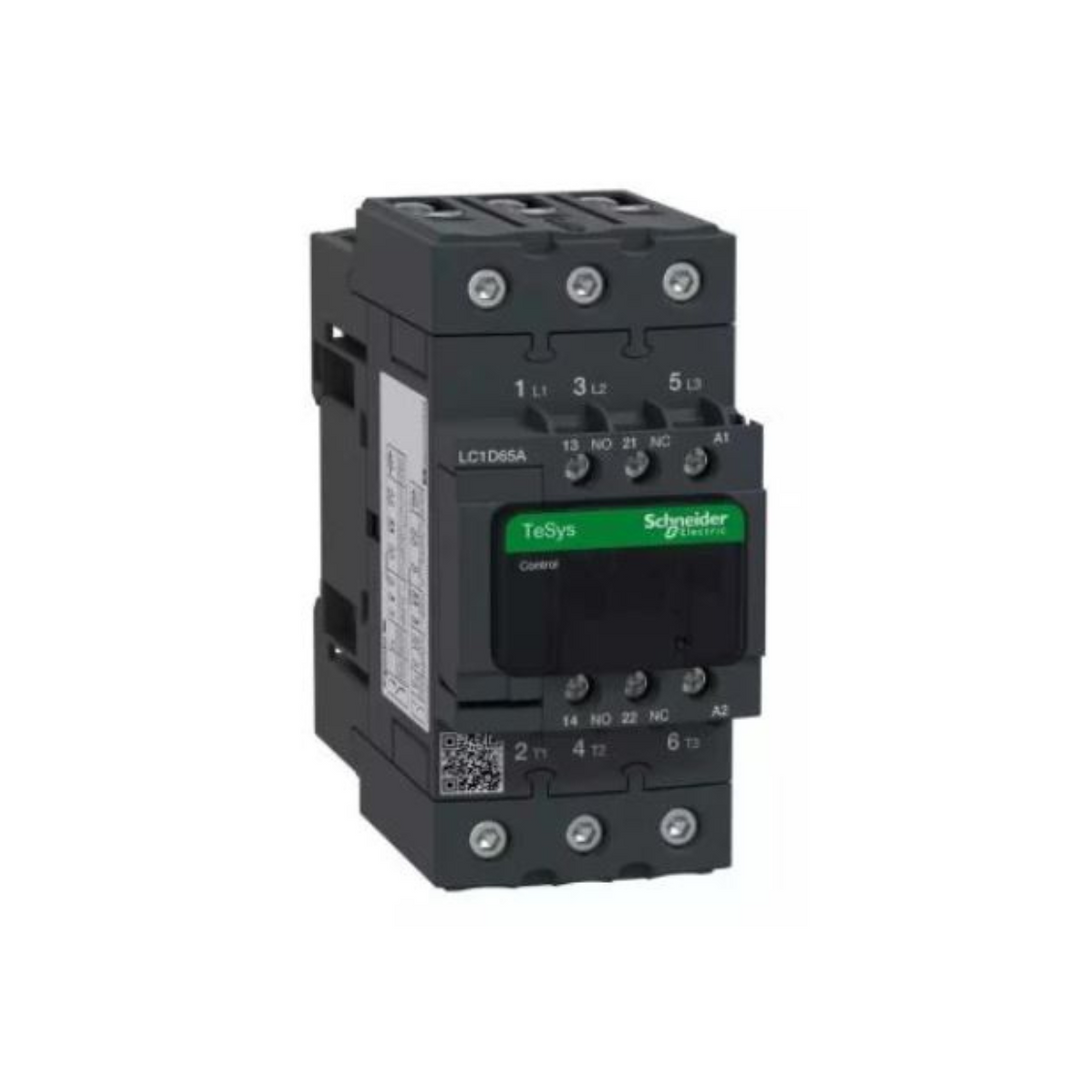 Schneider Electric TeSys D contactor 3P(3 NO) AC-3 <= 440V 65A 240V AC 50/60 Hz Coil LC1D65AU7 in Dubai, UAE