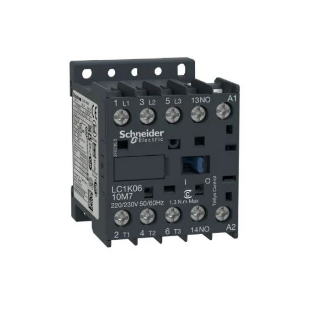 Schneider Electric TeSys K contactor 3P AC-3 <= 440V 6A 1 NO Aux. 220-230V AC Coil LC1K0610M7 in Dubai, UAE