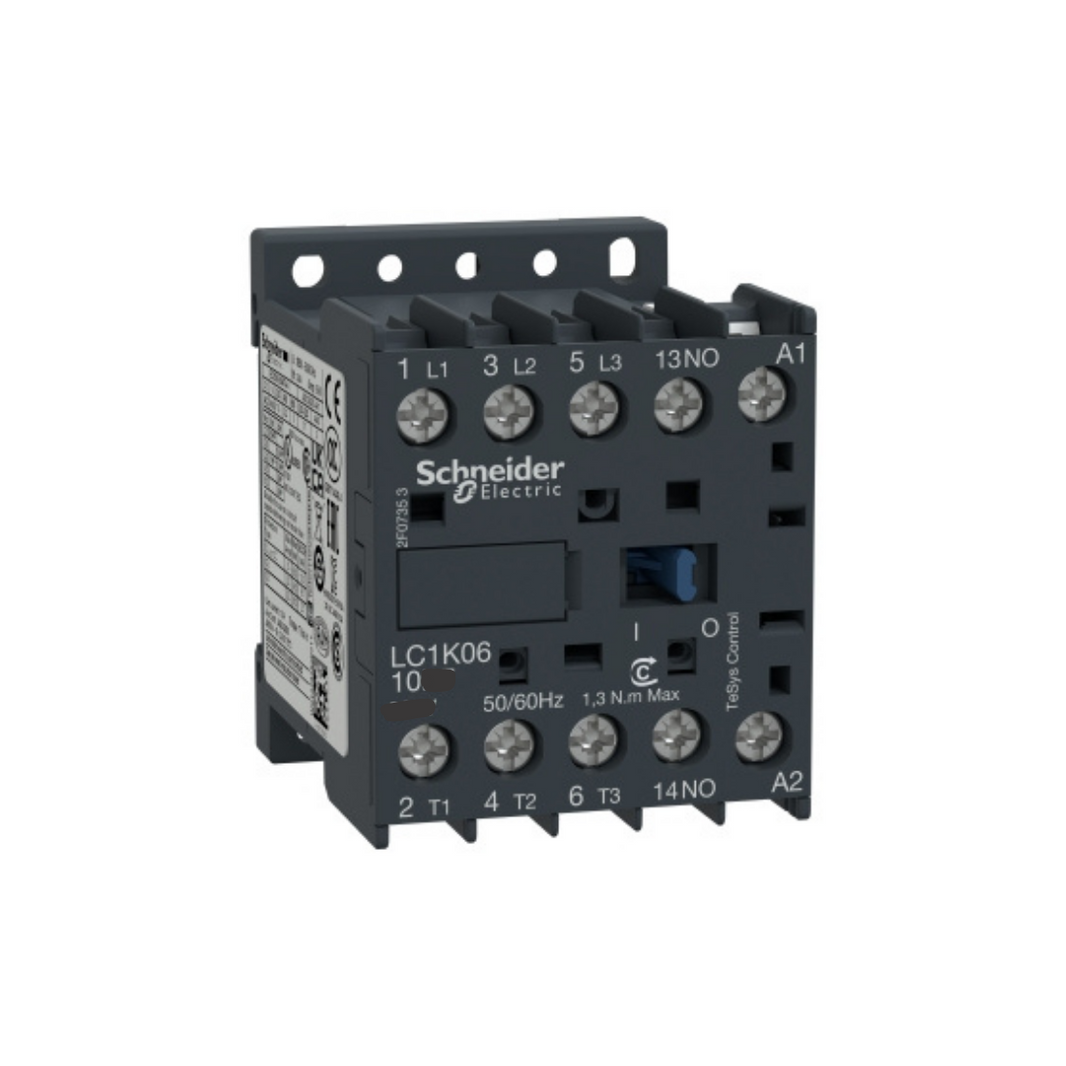 Schneider Electric TeSys K Contactor 3P AC-3 <= 440V 6A 1 NO Aux. 400-415V AC Coil LC1K0610N7 in Dubai, UAE