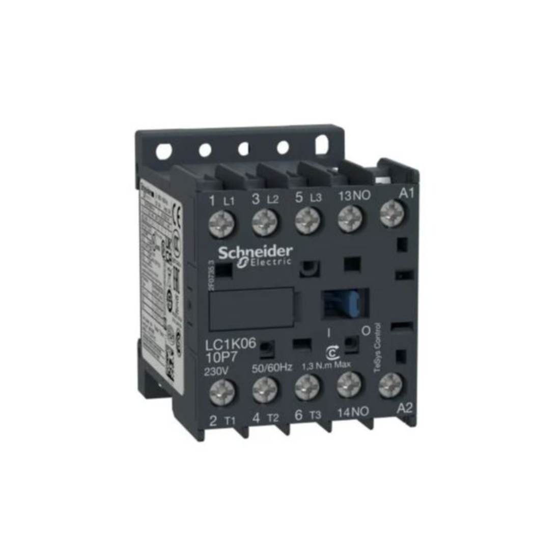 Schneider Electric TeSys K Contactor 3P AC-3 <= 440V 6A 1 NO Aux. 230-240V AC Coil LC1K0610U7