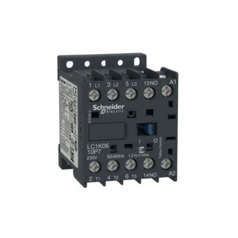 Schneider Electric TeSys K Contactor 3P AC-3 <= 440V 6A 1 NO Aux. 230-240V AC Coil LC1K0610U7