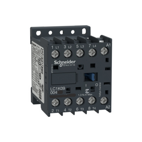 Schneider Electric TeSys K Contactor 4P(4NO) AC-1 <= 440V 20A 110V AC Standard Coil LC1K09004F7
