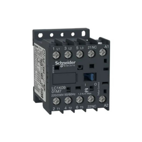 Schneider Electric TeSys K Contactor 3P AC-3 <= 440V 9A 1 NC aux. 24V AC Coil LC1K0901B7