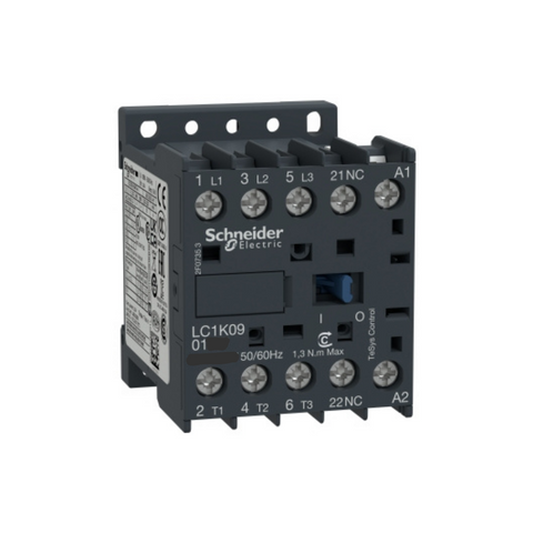 Schneider Electric TeSys K Contactor 3P AC-3 <= 440V 9A 1 NC Aux. 48V AC Coil LC1K0901E7