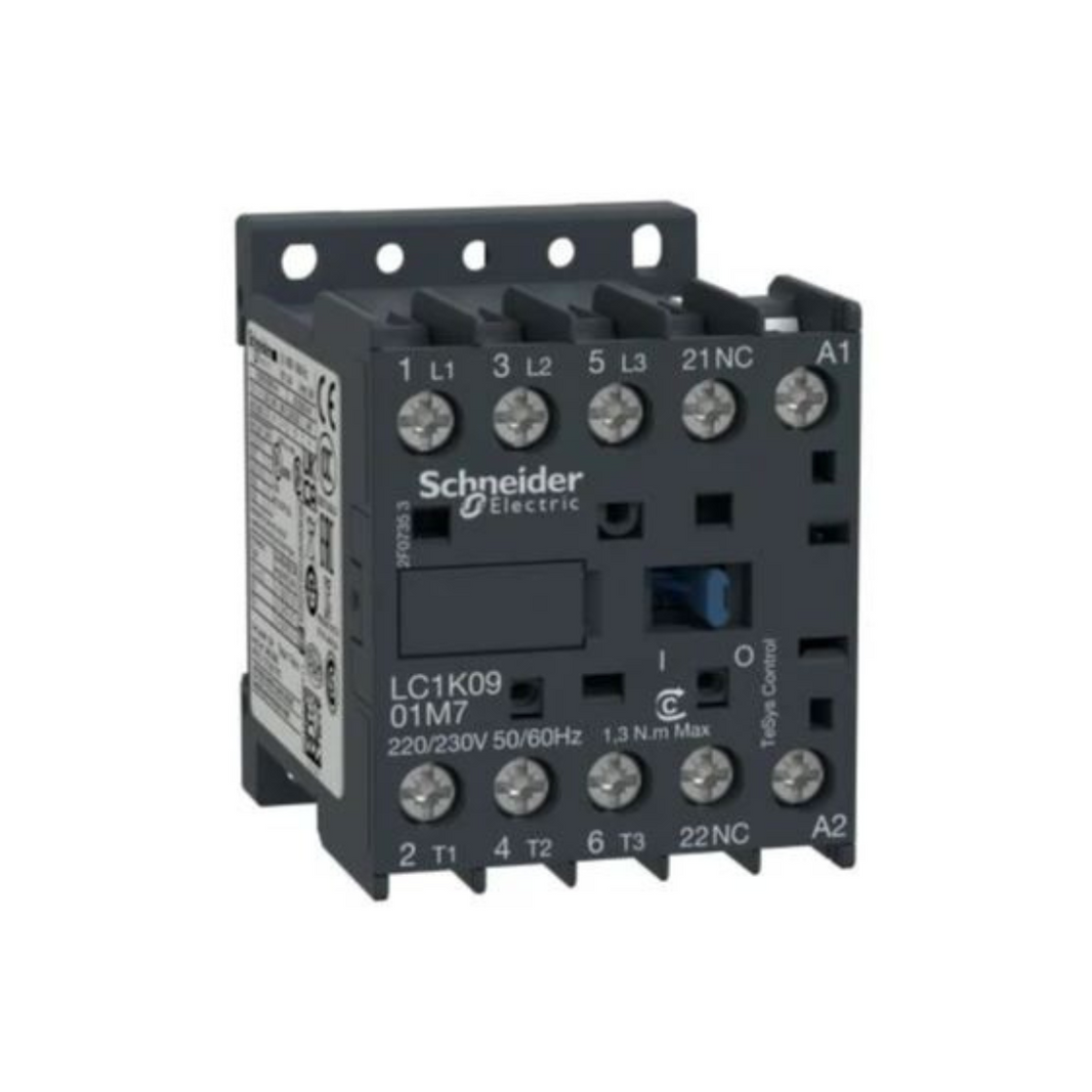 Schneider Electric TeSys K contactor 3P AC-3 <= 440V 9A 1 NC Aux. 110V AC Coil LC1K0901F7 in Dubai, UAE