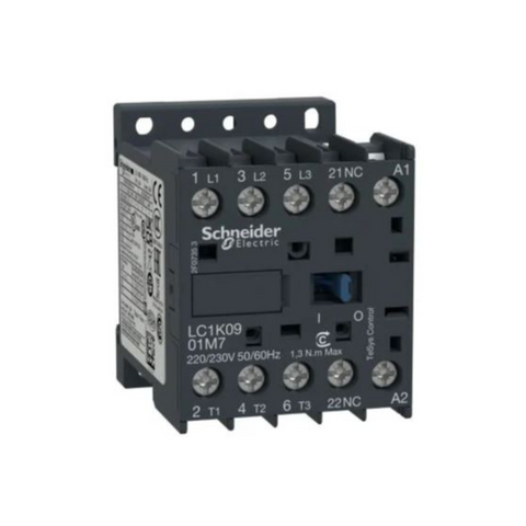 Schneider Electric TeSys K contactor 3P AC-3 <= 440V 9A 1 NC Aux. 110V AC Coil LC1K0901F7