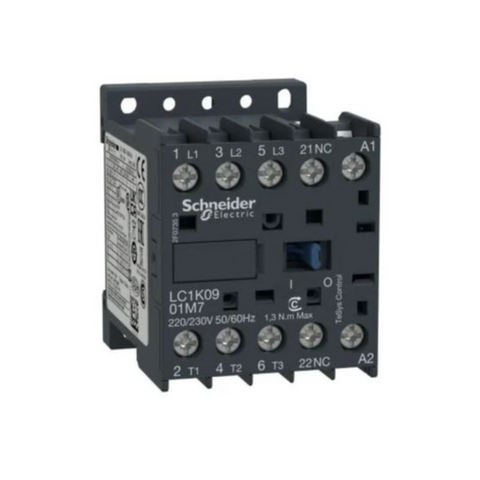 Schneider Electric TeSys K Contactor 3P AC-3 <= 440V 9A 1 NC aux. 230-240V AC Coil LC1K0901U7