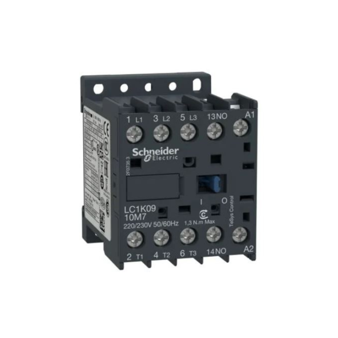 Schneider Electric TeSys K contactor 3P AC-3 <= 440V 9A 1 NO aux. 110V AC Coil LC1K0910F7