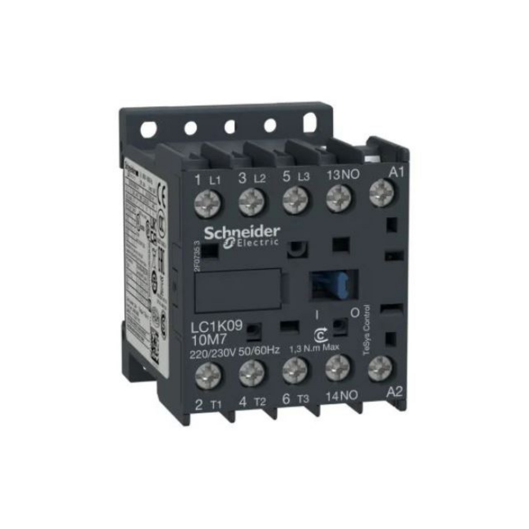 Schneider Electric TeSys K Contactor 3P AC-3 <= 440 V 9 A 1 NO Aux. 230-240V AC Coil LC1K0910U7 in Dubai, UAE