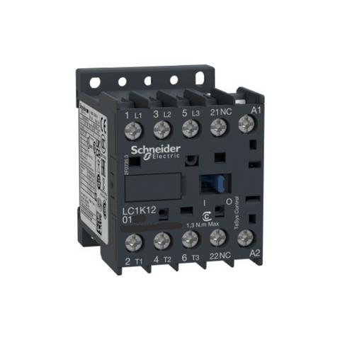 Schneider Electric TeSys K Contactor 3P AC-3 <= 440V 12A 1 NC Aux. 48V AC Coil LC1K1201E7