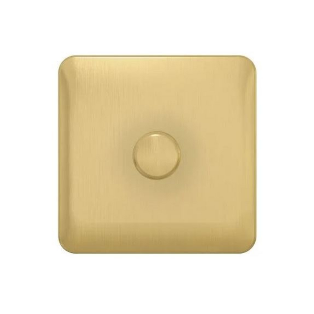 Schneider Electric Lisse 2 Way 1 Gang Dimmer Switch 400W/VA GGBL6012CSBS - Satin Brass