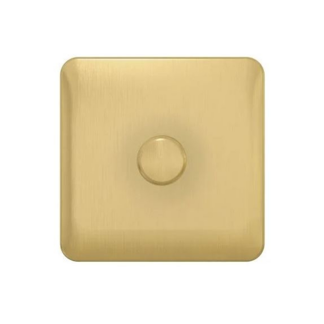 Schneider Electric Lisse 2 Way 1 Gang Dimmer Switch 400W/VA GGBL6012CSBS - Satin Brass