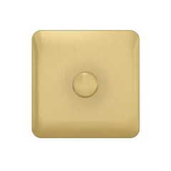 Schneider Electric Lisse 2 Way 1 Gang Dimmer Switch 400W/VA GGBL6012CSBS - Satin Brass - Slide 1