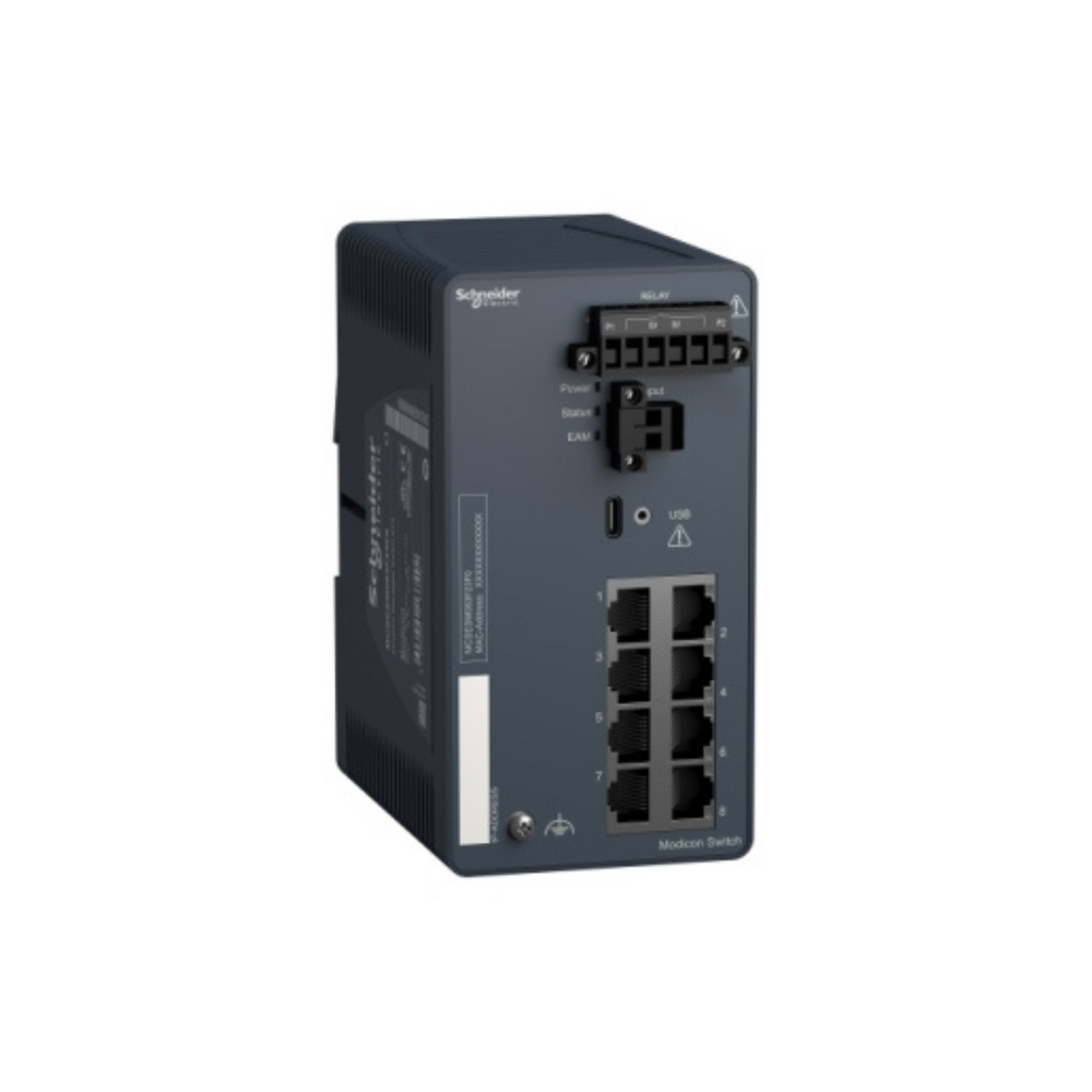 Schneider Electric Modicon Network Switch Networking Managed 8 Ports for Copper MCSESM083F23F0