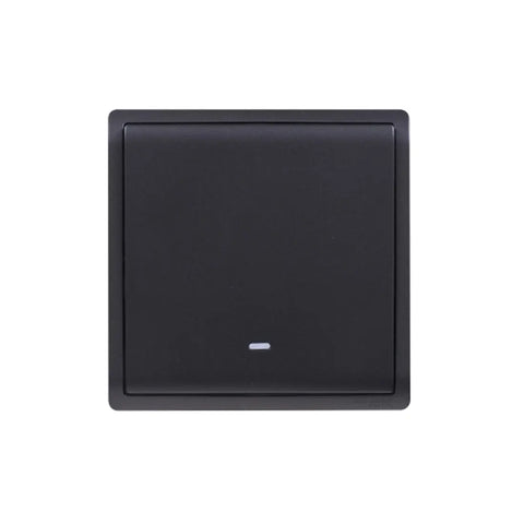 Schneider Electric Pieno 1 Gang 2 Way Switch with Fluorescent Locator 20A 16AX 250V E8231L2F20_MB_G1 - Matt Black