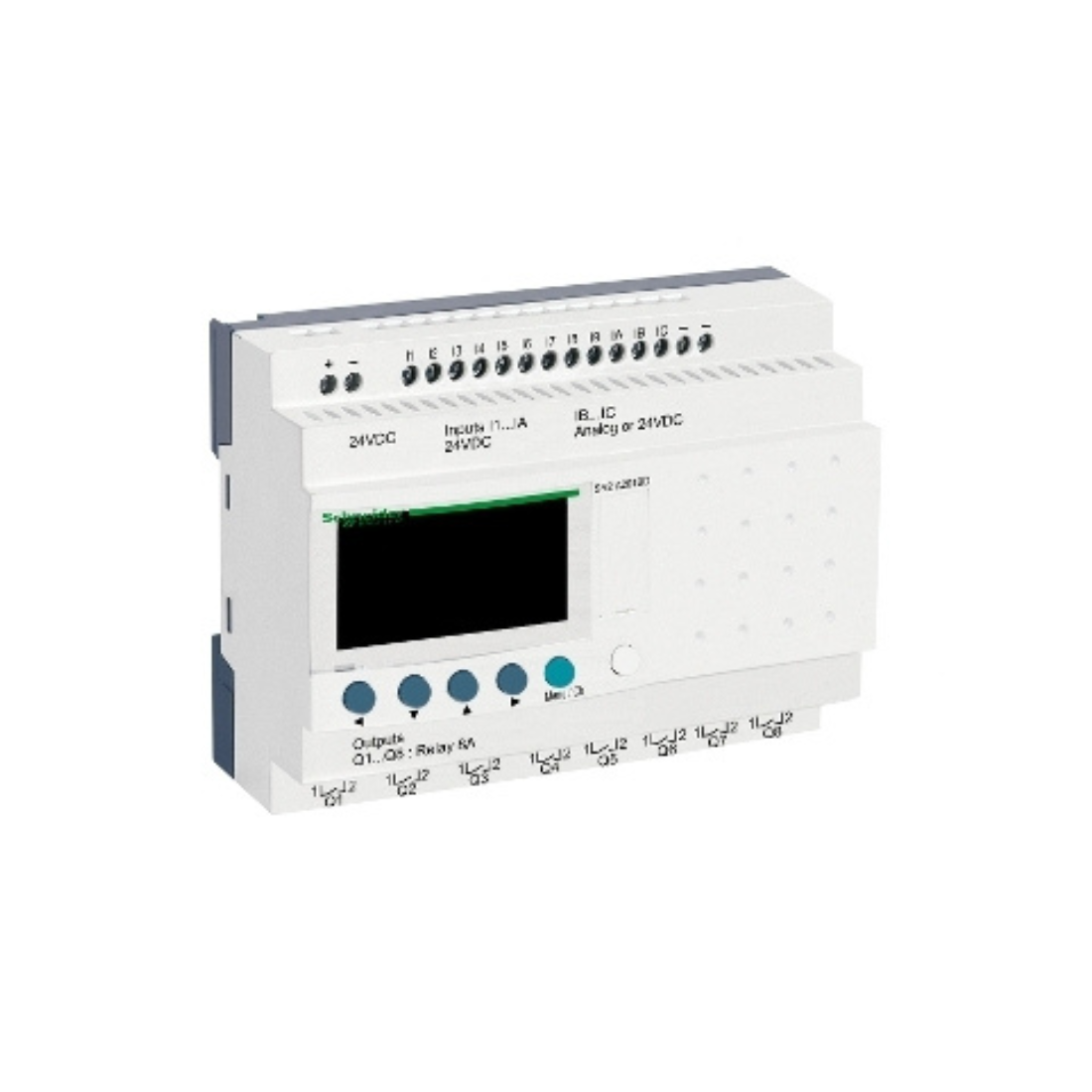 Schneider Electric Zelio Logic Compact Smart Relay 20 I/O 24V DC No Clock Display SR2A201BD