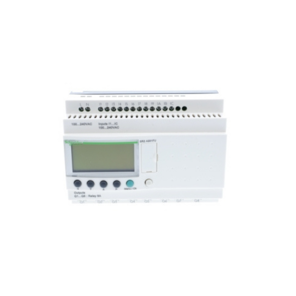 Schneider Electric Zelio Logic Compact Smart Relay 20 I/O 100-240V AC No Clock Display Schneider Electric SR2A201FU