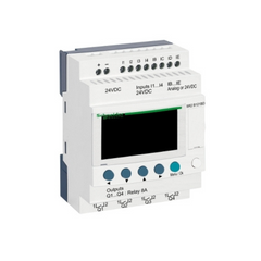Schneider Electric Zelio Logic Compact Smart Relay 12 I/O 24V DC Clock Display SR2B121BD - Slide 1
