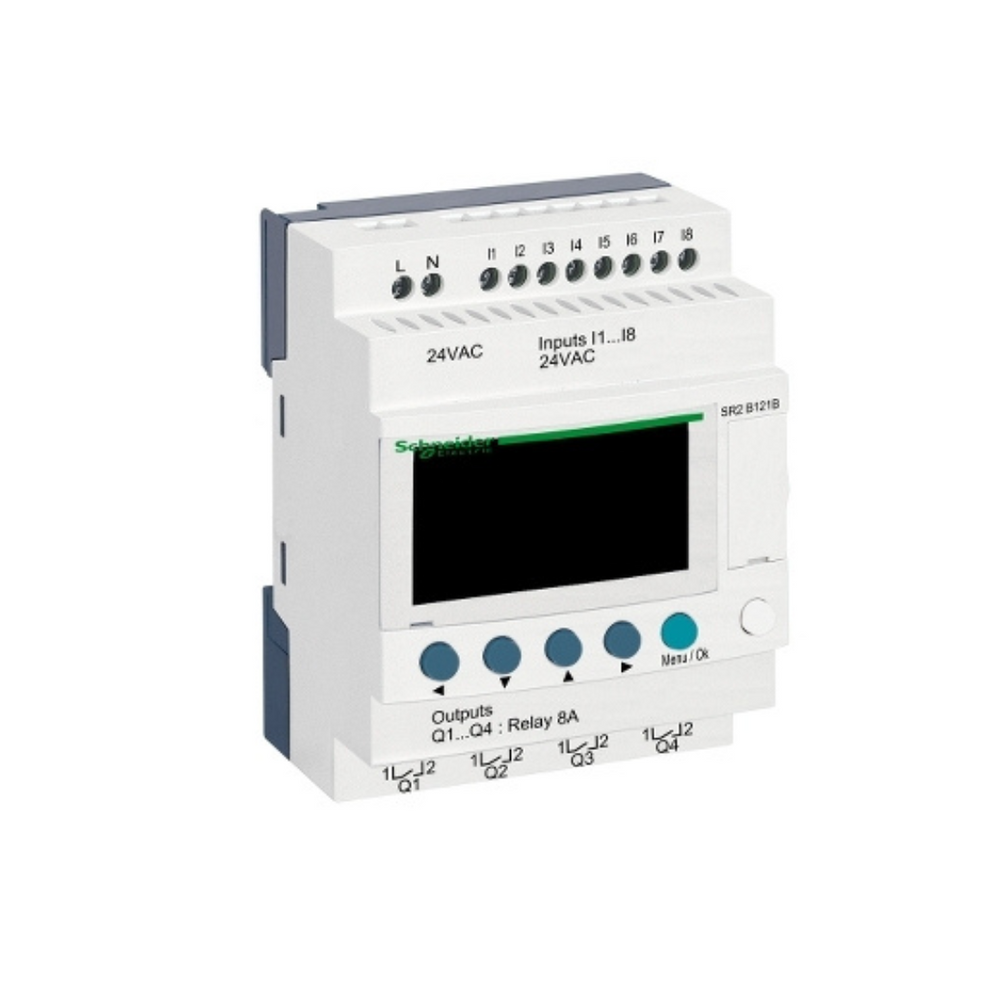 Schneider Electric Zelio Logic Compact Smart Relay 12 I/O 24V AC Clock Display SR2B121B in Dubai, UAE