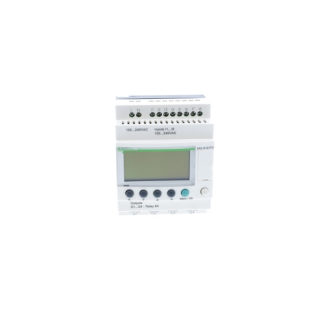 Schneider Electric Zelio Logic Compact Smart Relay 12 I/O 100-240V AC Clock Display SR2B121FU