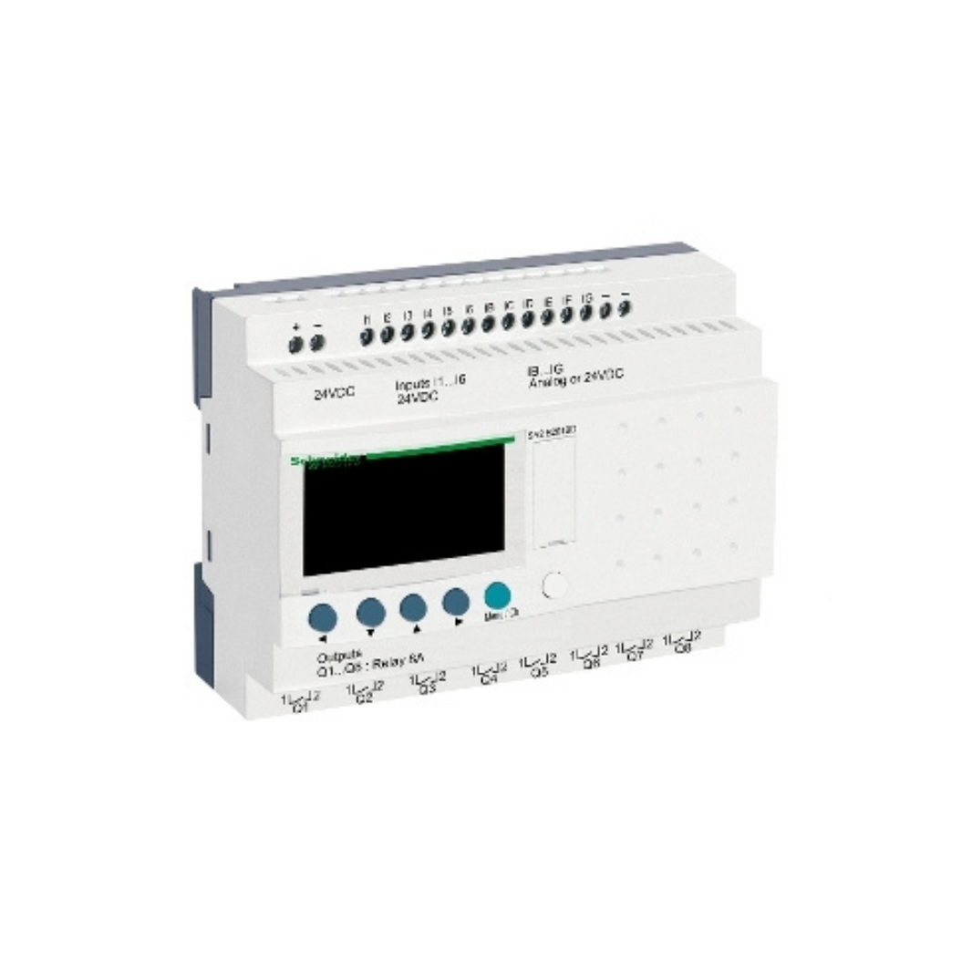 Schneider Electric Zelio Logic Compact Smart Relay 20 I/O 24V DC Clock Display SR2B201BD in Dubai UAE