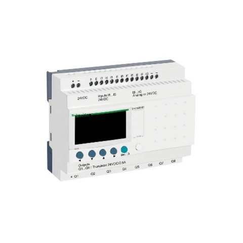 Schneider Electric Zelio Logic Compact Smart Relay 20 I/O 24V DC Clock Display SR2B202BD