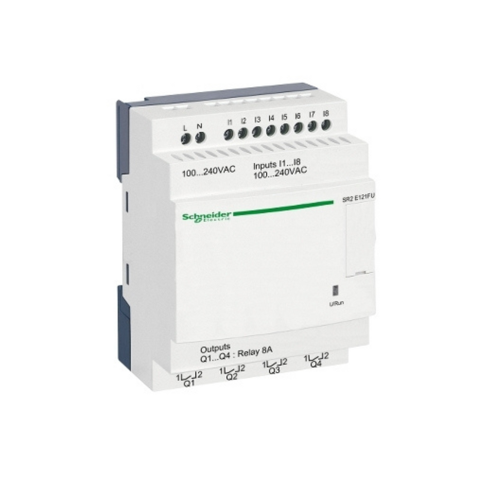 Schneider Electric Zelio Logic Compact Smart Relay 12 I/O 100-240 V AC Clock No Display SR2E121FU in Dubai UAE