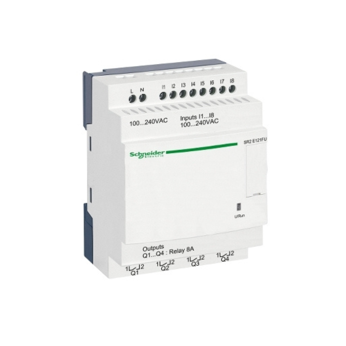 Schneider Electric Zelio Logic Compact Smart Relay 12 I/O 100-240 V AC Clock No Display SR2E121FU